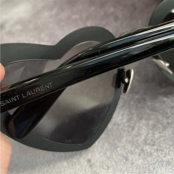 Saint Laurent Black Heart Sunglasses - Picture 2 of 3